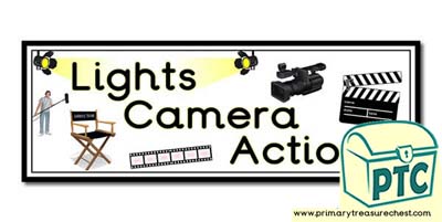 Lights Camera Action Display Heading Classroom Banner Primary Treasure Chest