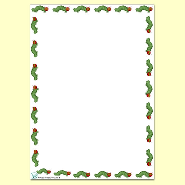 The Very Hungry Caterpillar themed page border teaching resources