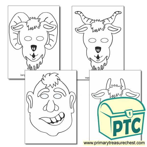 the-three-billy-goats-gruff-colouring-in-masks-primary-treasure-chest