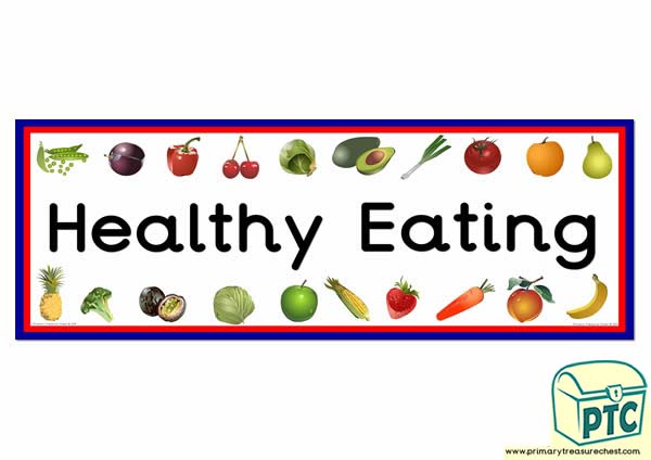  Healthy Eating Display Heading Classroom Banner 