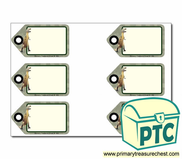dinosaur cafe role play tags labels primary treasure chest
