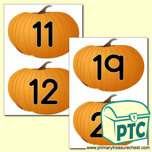 Pumpkin Number Line 1120 Thanksgiving K5 math teaching resources