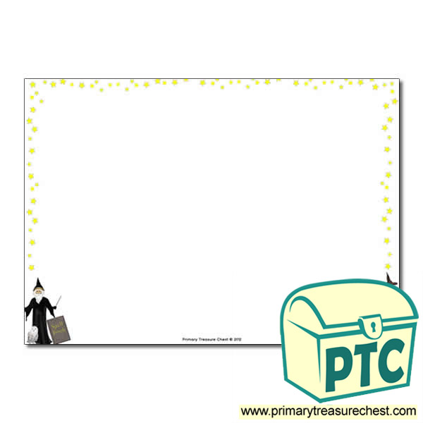 magic spell themed landscape page border writing frame no spell designs review