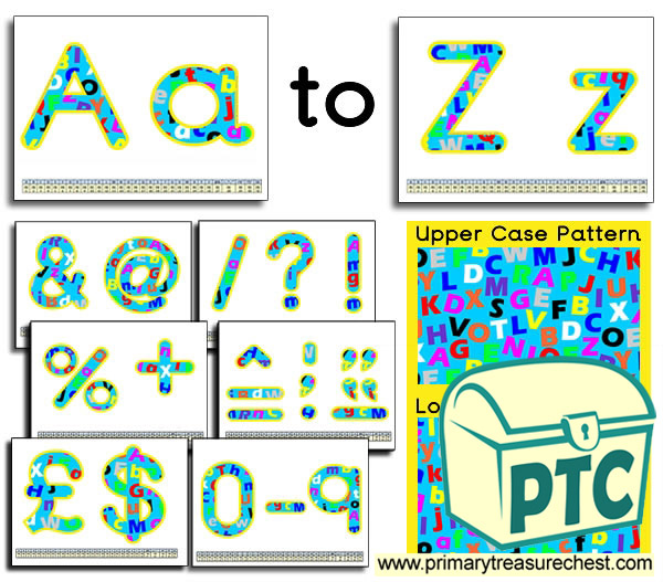 alphabet themed display lettering primary treasure chest themed letters