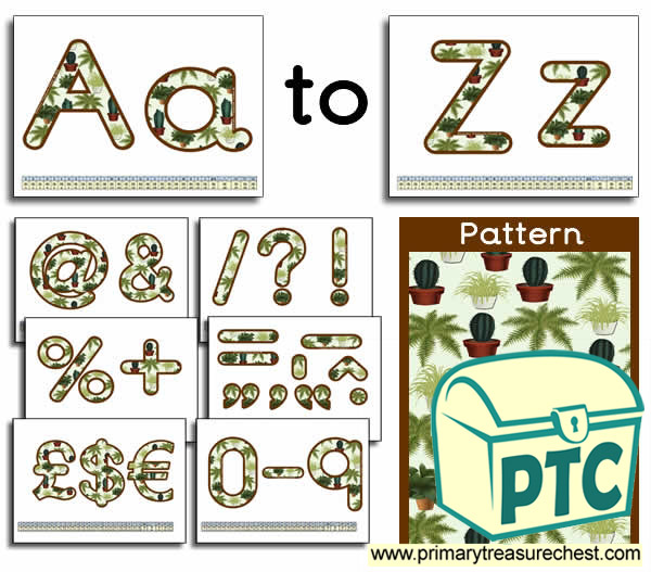 plant themed display lettering primary treasure chest themed letters
