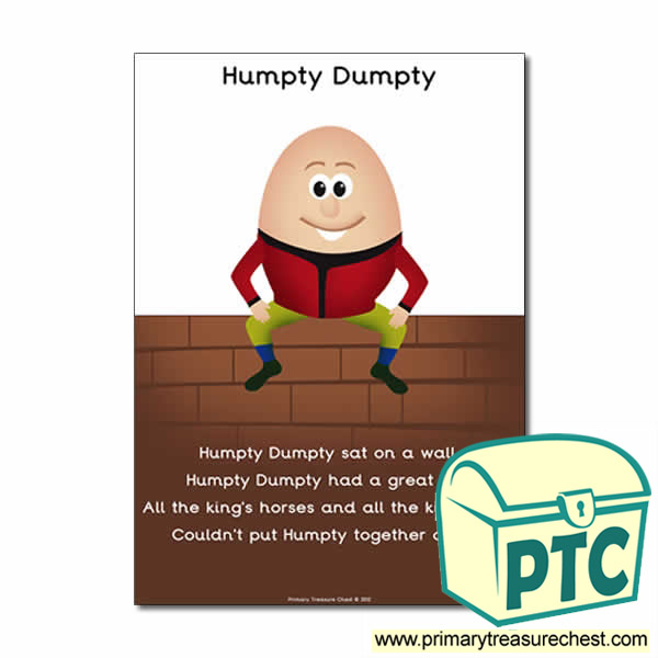 Humpty Dumpty Nursery Rhyme Poster Primary Treasure Chest