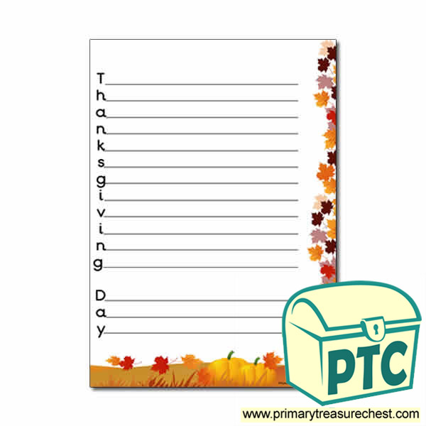 thanksgiving acrostic poem primary treasure chest