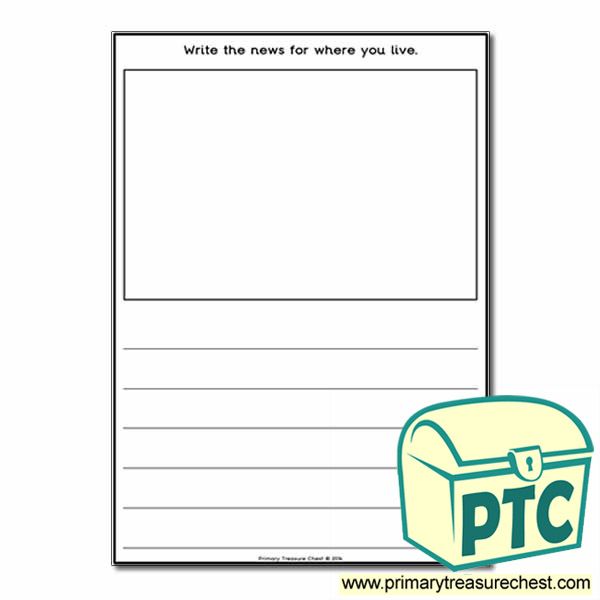 News Reporting Worksheet - Primary Treasure Chest