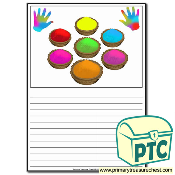 Holi themed worksheet - Primary Treasure Chest